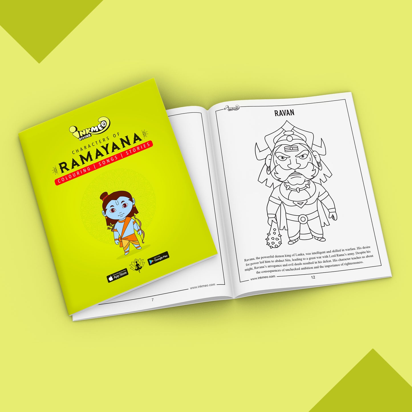 Characters of Ramayana Colouring Book | AR Enabled