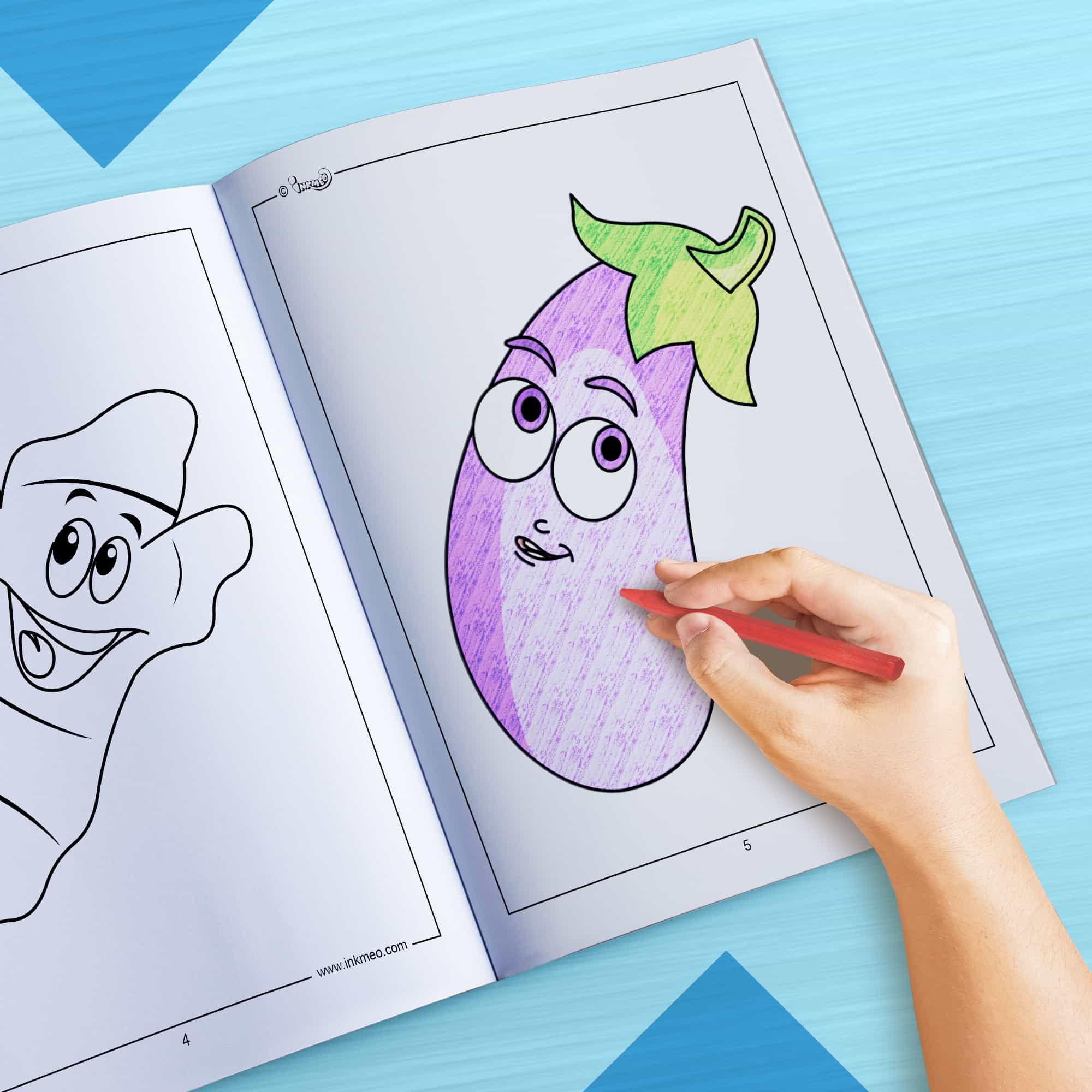 cartoon vegetables characters group coloring page 9830813 Vector Art at  Vecteezy